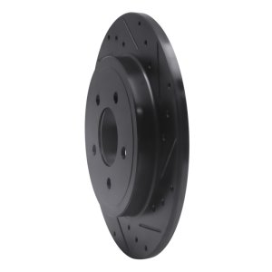 Ford Escape Brake Rotor (1) - Rear Right - R1 Concepts - Drilled & Slotted - Black - `05-`08